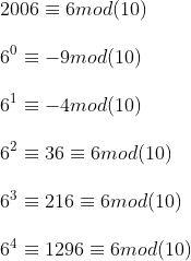 Algarismo das unidades - congruência modular Gif